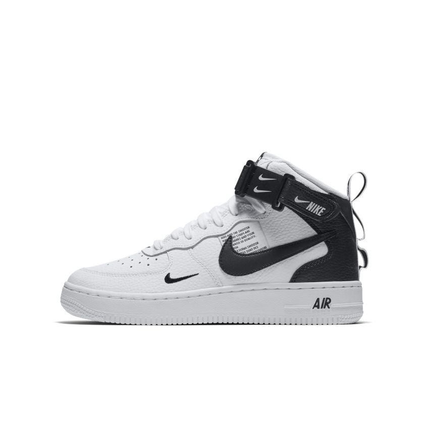 Nike Air Force 1 Mid Utility White Black Nike Air Force 1 Mid Utility White Black (GS) (AV3803-100)