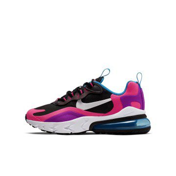 Nike Air Max 270 React Black Hyper Pink Vivid Purple (GS) (BQ0101-001)