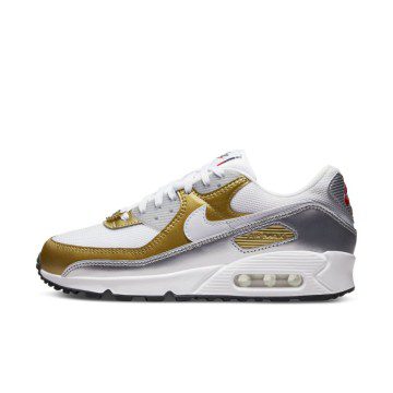 Nike Air Max 90 SE White Metallic Gold (Women’s) (DJ6208-100)