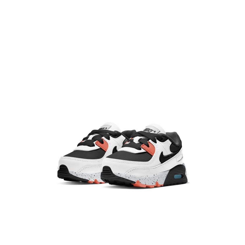 Nike Air Max 90 White Black Orange (TD) (CD6868-110)