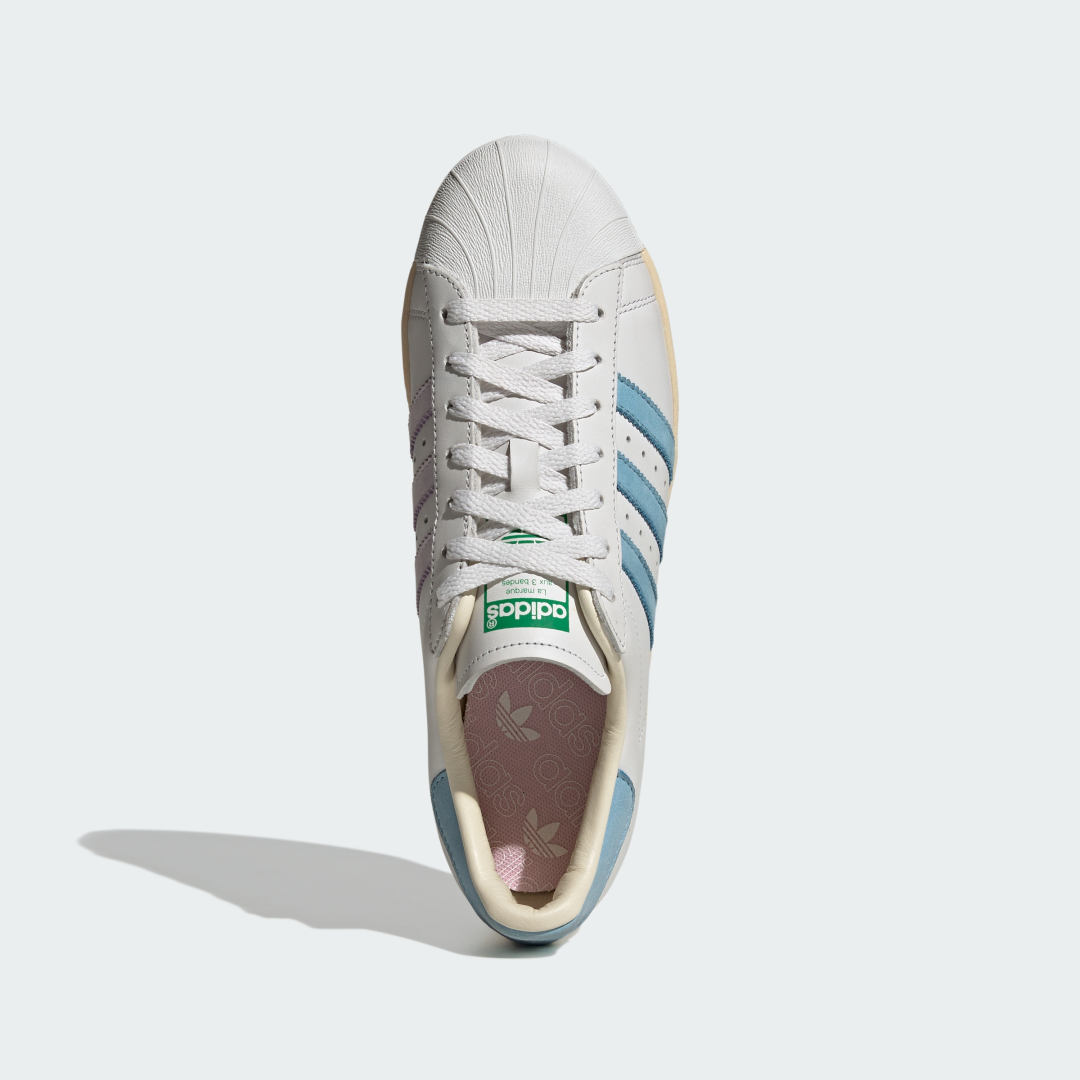 adidas Superstar 82 Crystal White / Clear Blue / Green (ID2151)