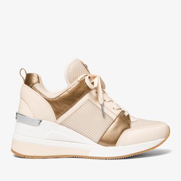 Michael Kors MK Georgie Mesh and Leather Trainer – Lt Crm Multi (43F3GEFS3D-2605)