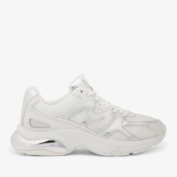 Michael Kors MK Kit Extreme Mesh and Metallic Trainer – Optic White/silver (43H3KIFS4D-1750)