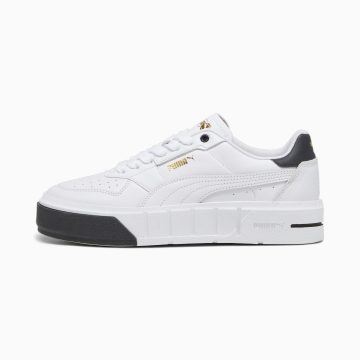 Puma Cali Court leren damessneakers Wit/Zwart (393802-01)