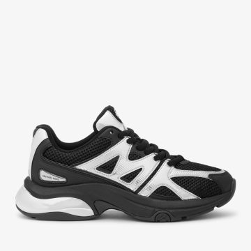 Michael Kors MK Kit Extreme Mesh and Metallic Trainer – Black/silver (43H3KIFS4D-0041)