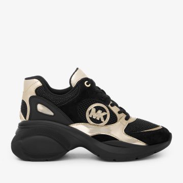 Michael Kors MK Zuma Mesh and Metallic Trainer – Pale Gold (43H3ZUFS1S-0705)