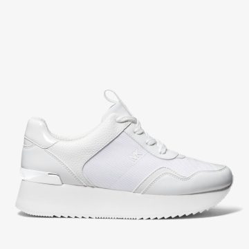 Michael Kors MK Raina Canvas Platform Trainer – Optic White (43R4RNFSAD-1999)