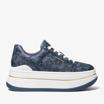 Michael Kors MK Hayes Empire Signature Logo Platform Trainers – Admiral (43R4HYFS1B-1587)