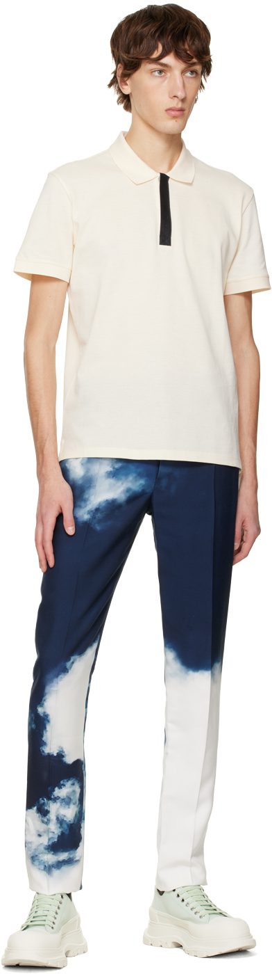 Alexander McQueen White Graffiti Tread Slick Low-Top Sneakers (711108WIAT6)