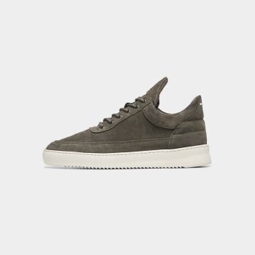 Filling Pieces Low Top Organic Suede Green