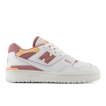 New Balance 550 White / Rosewood / Hazy Peach (BBW550V1-45670)
