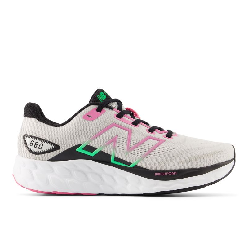 New Balance Fresh Foam 680 v8 Grey Matter / Black / Real Pink (W680V8-45149)