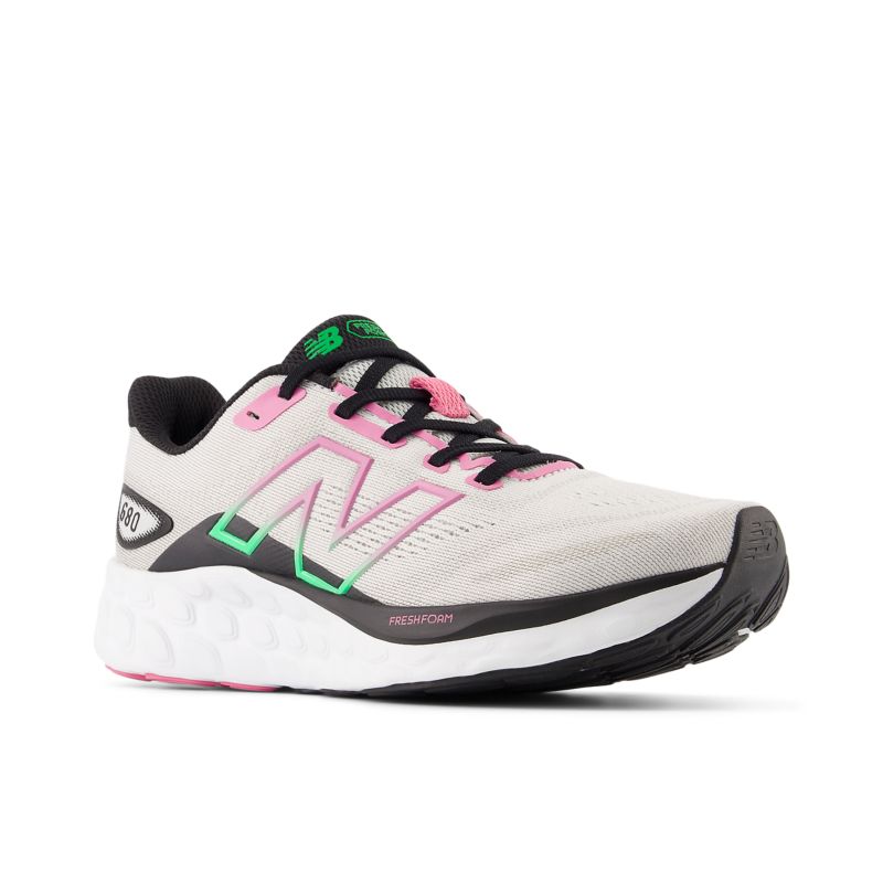 New Balance Fresh Foam 680 v8 Grey Matter / Black / Real Pink (W680V8-45149)