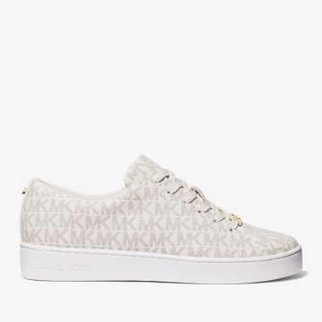 Michael Kors MK Keaton Signature Logo Trainers – Vanilla (43R4KTFS1B-0150)
