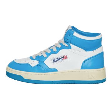 Autry Medalist Mid White / Cobalt (AUMWWB26)