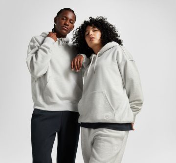 Converse Converse Gold Hoodie met ruime pasvorm Light Grey Heather (10025917-A02)