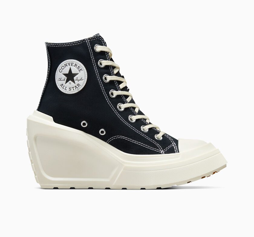 Converse Chuck 70 De Luxe Wedge Zwart/zwart/egret (A06478C)