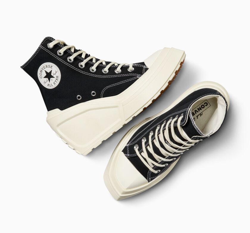 Converse Chuck 70 De Luxe Wedge Zwart/zwart/egret (A06478C)