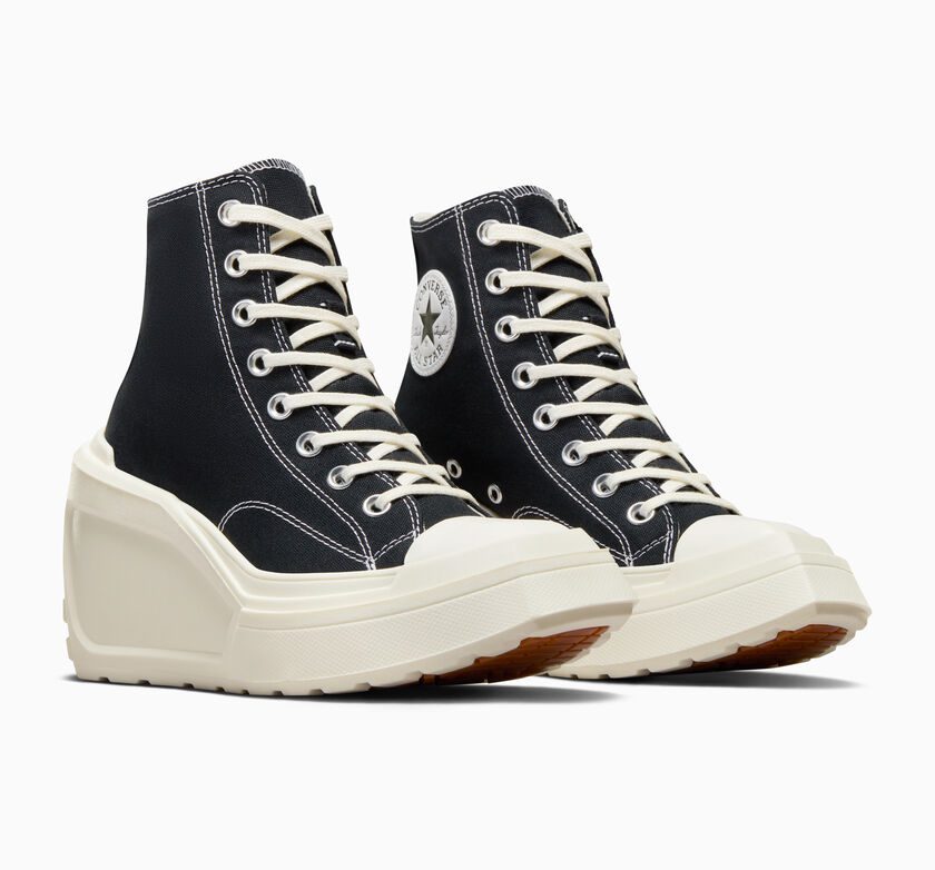 Converse Chuck 70 De Luxe Wedge Zwart/zwart/egret (A06478C)