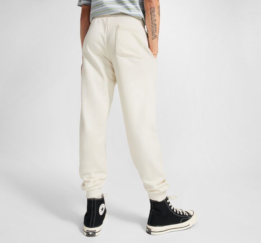 Converse Converse Go-To Embroidered Star Chevron Fleece Sweatpant met standaardpasvorm Converse Egret (10024521-A29)