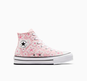 Converse Chuck Taylor All Star Lift Platform Flower Embroidery Donut Glaze/oops Pink/wit (A06324C)