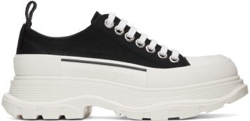 Alexander McQueen Black Slick Sneakers (697072W4MV2)