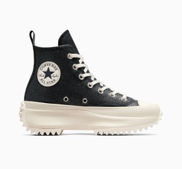 Converse Run Star Hike Platform Glitter Black/egret/egret (A07947C)