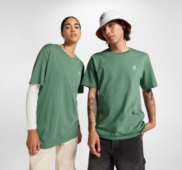 Converse Converse Go-To Embroidered Star Chevron T-shirt met standaardpasvorm Admiral Elm (10023876-A32)