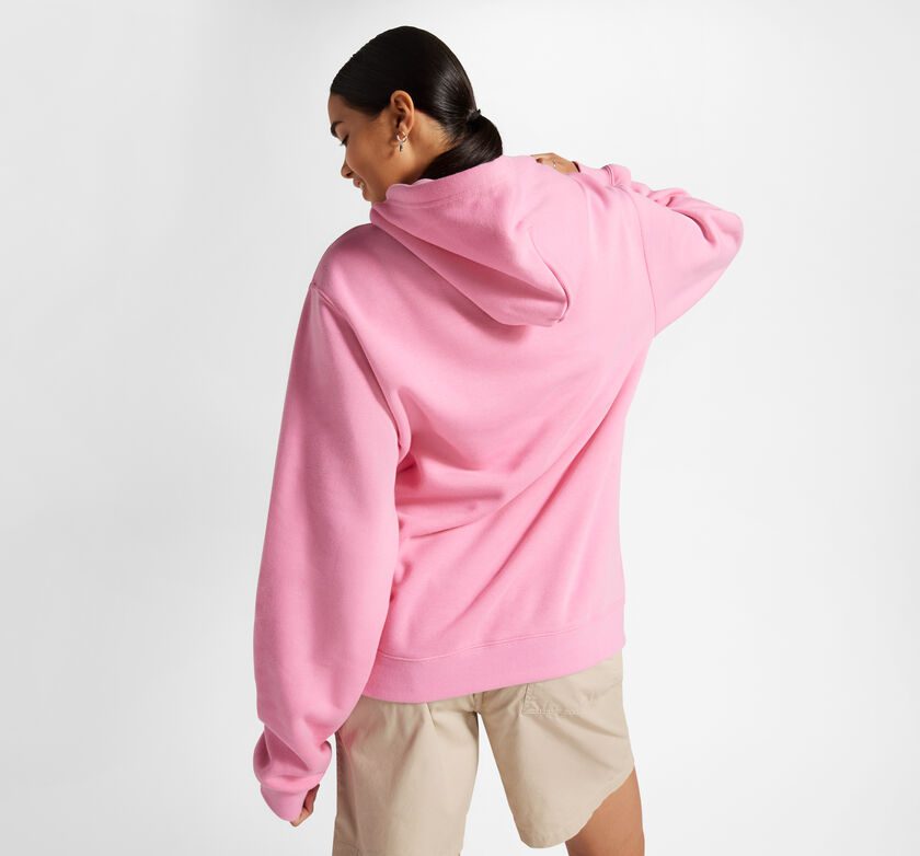 Converse Converse Go-To Embroidered Star Chevron Fleece Hoodie met standaardpasvorm Oops Pink (10024509-A28)