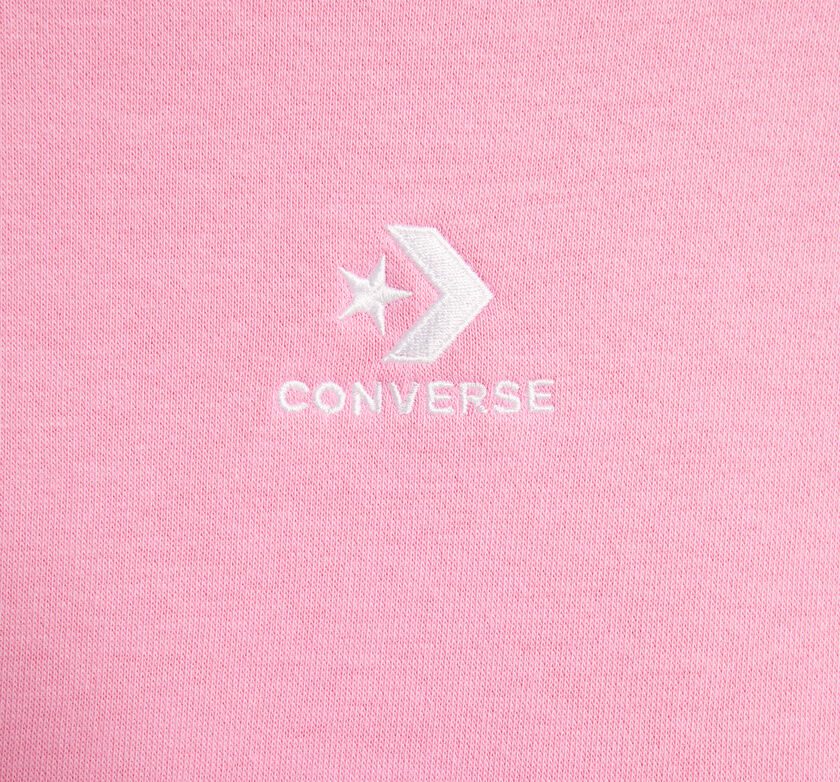 Converse Converse Go-To Embroidered Star Chevron Fleece Hoodie met standaardpasvorm Oops Pink (10024509-A28)