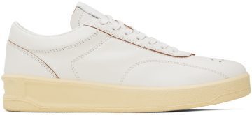 Jil Sander White Lace-Up Sneakers (J32WS0014_P2644)