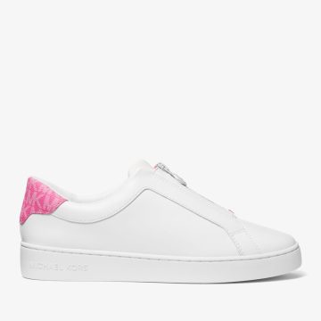 Michael Kors MK Keaton Leather Zip-Up Trainers – Cerise Multi (43S4KTFP1L-4898)
