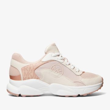 Michael Kors MK Sami Mixed-Media Trainer – Ballet (43S4SMFSAD-1717)