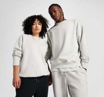 Converse Converse Sweatshirt met ronde hals Light Grey Heather (10025916-A01)