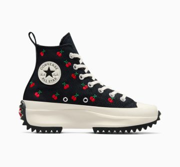 Converse Run Star Hike Platform Cherries Zwart/egret/rood (A08113C)