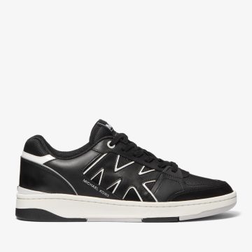 Michael Kors MK Rebel Leather Trainers – Black (42S4RBFS3D-0001)