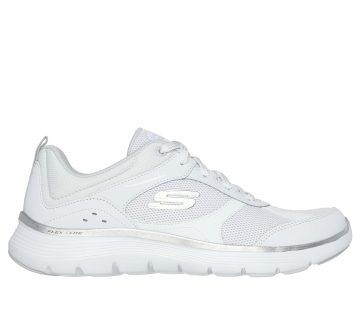 Skechers Flex Appeal 5.0 – Fresh Touch – Wit / Zilver (150202-WSL)