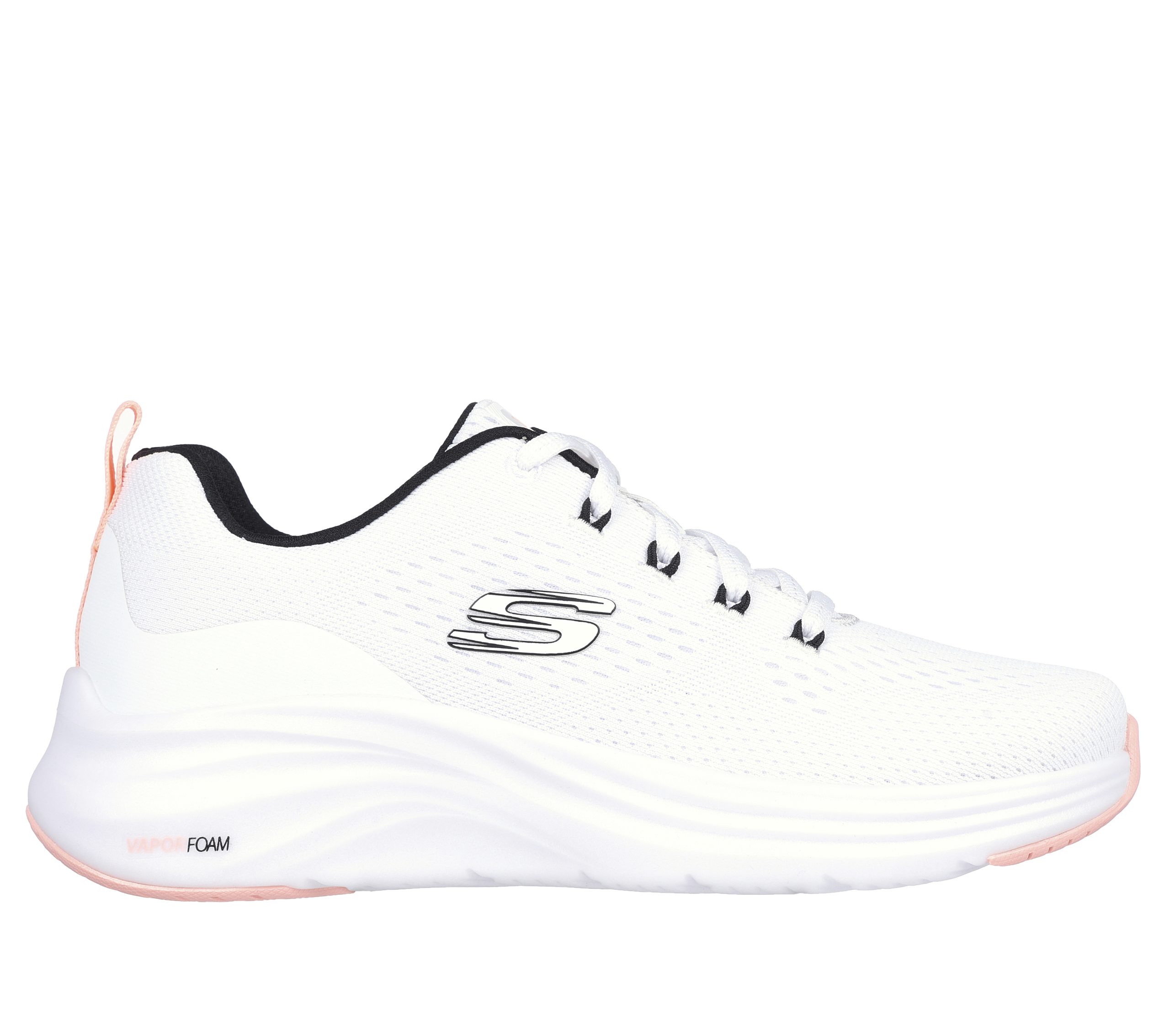 Skechers Vapor Foam – Fresh Trend – Wit / Zwart / Koraal (150024-WBC)