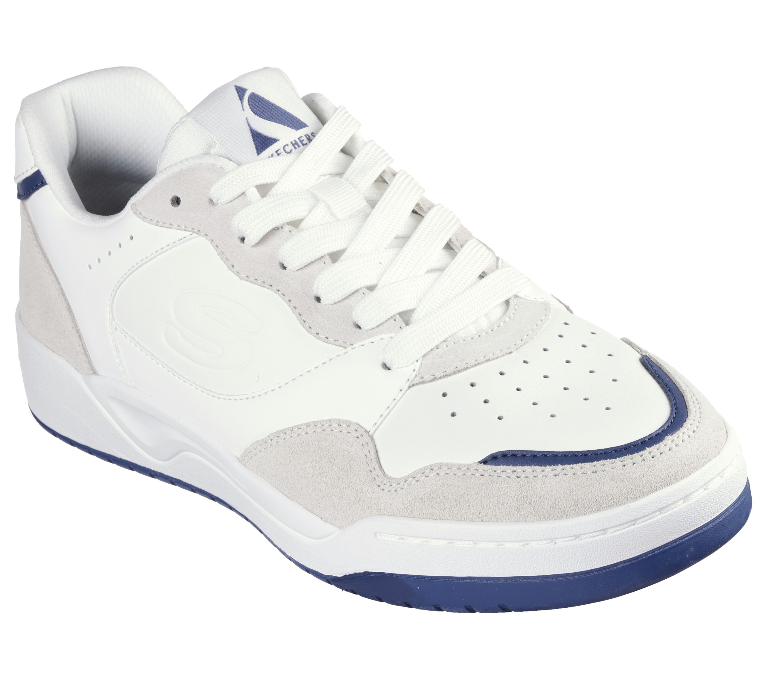 Skechers Koopa Court - Volley Low Varsity - Wit / Marine (183241-WNV)