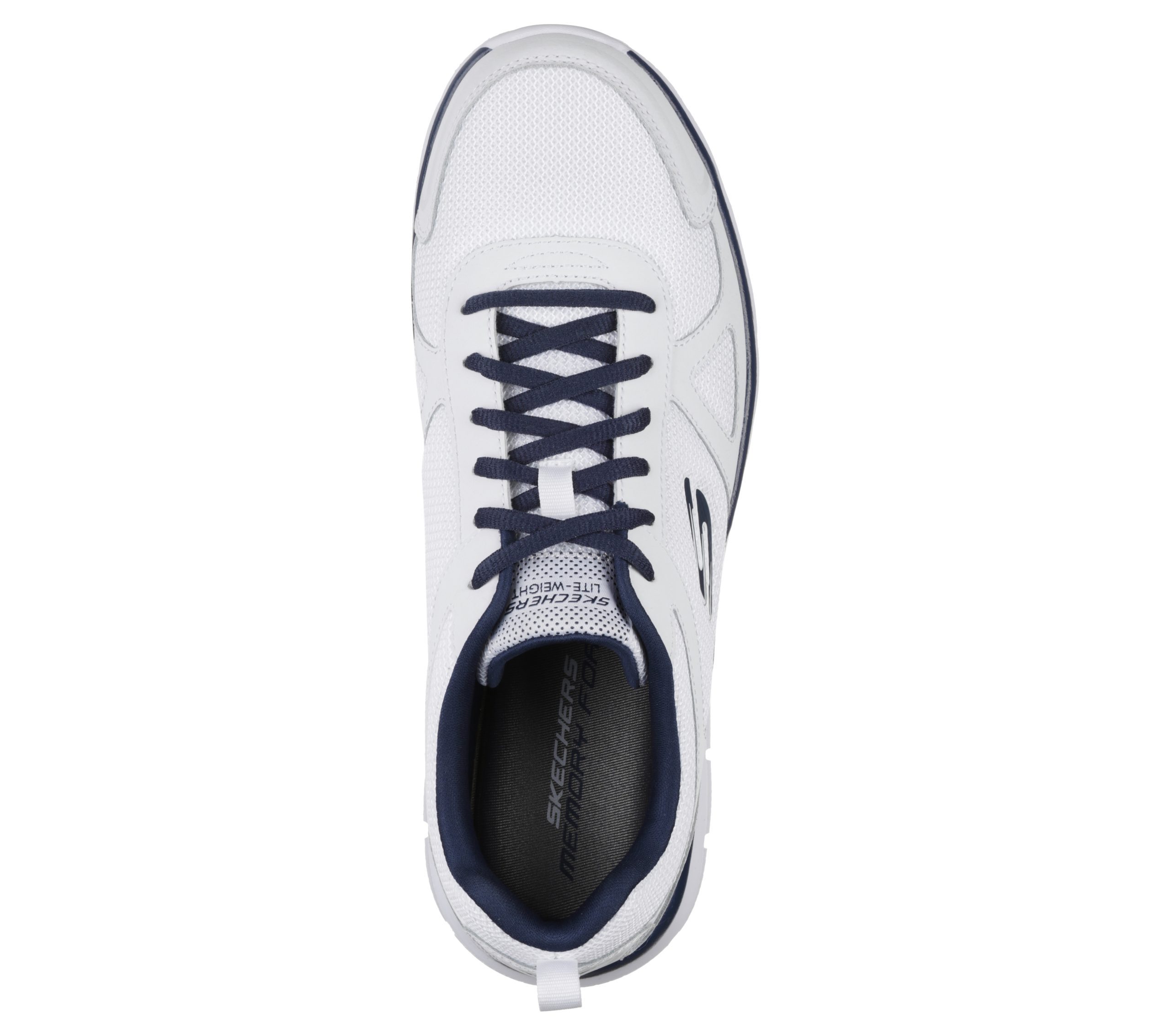 Skechers Track – Wit / Marine (52631-WNV)