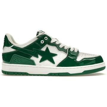 A Bathing Ape Bape SK8 Sta Green White Patent (001FWJ201003-GRN/1J20-191-003-GRN/1J20-291-003-GRN)