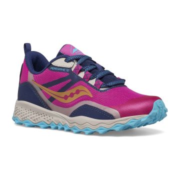 Saucony Peregrine 12 Shield Sneaker Navy / Turquoise / Pink (SK166099)