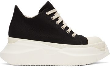 Rick Owens Drkshdw Black Abstract Low Sneakers (DS01B7842 DM)