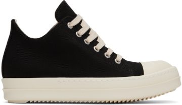 Rick Owens Drkshdw Black Denim Sneakers (DS02B4802 DQ)