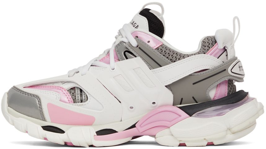 Balenciaga White & Pink Track 2.0 Sneakers (542436 W2FS9)