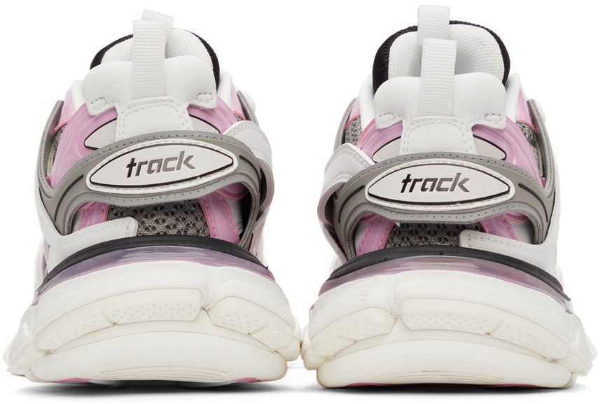 Balenciaga White & Pink Track 2.0 Sneakers (542436 W2FS9)