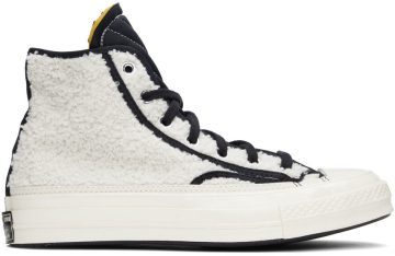 Converse White Sherpa Chuck 70 High Sneakers (172006C)