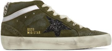 Golden Goose Khaki Mid Star Sneakers (GWF00122.F003228.35811)