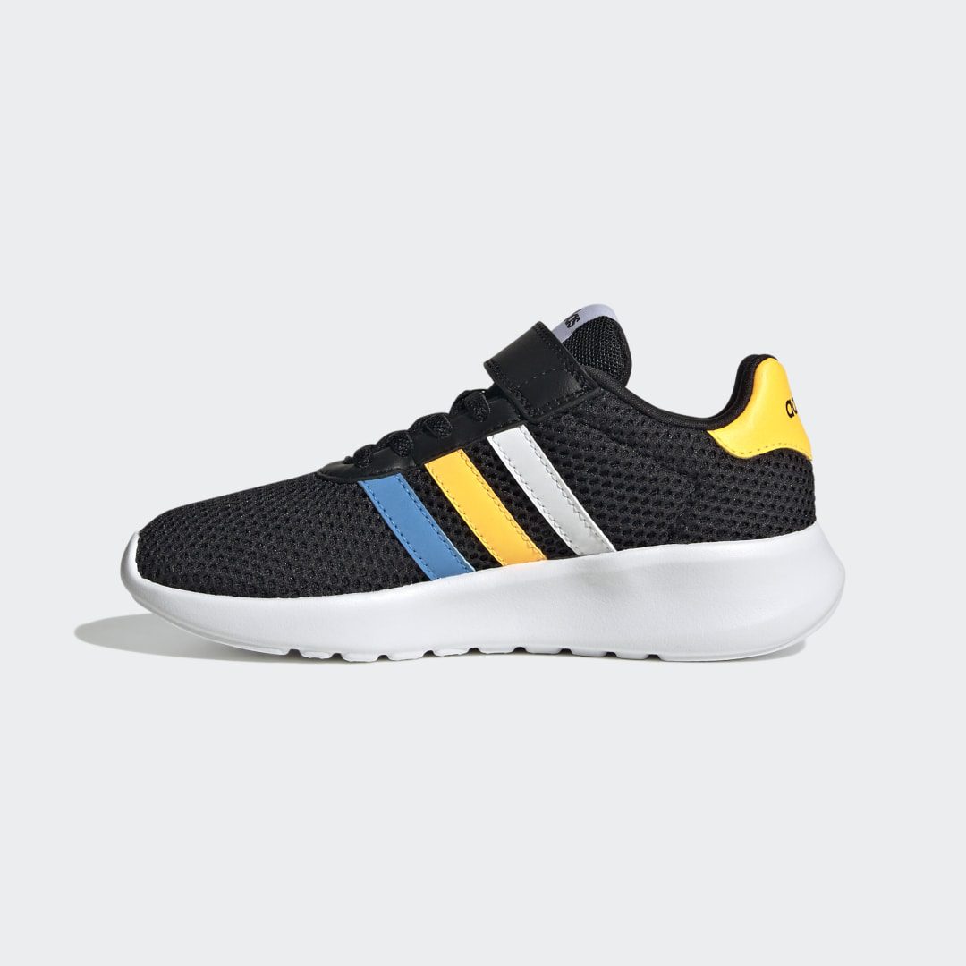 adidas Lite Racer 3.0 Lifestyle Running met Klittenband Bovenaan Core Black / Cloud White / Solar Gold (HP5799)