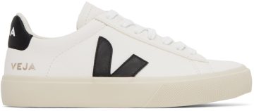 VEJA White & Black Campo Sneakers (CP0501537)
